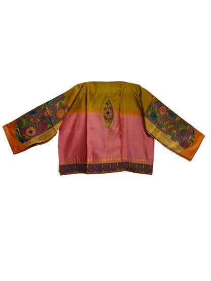 Semi Stitched Chanderi Kalamkari Blouse