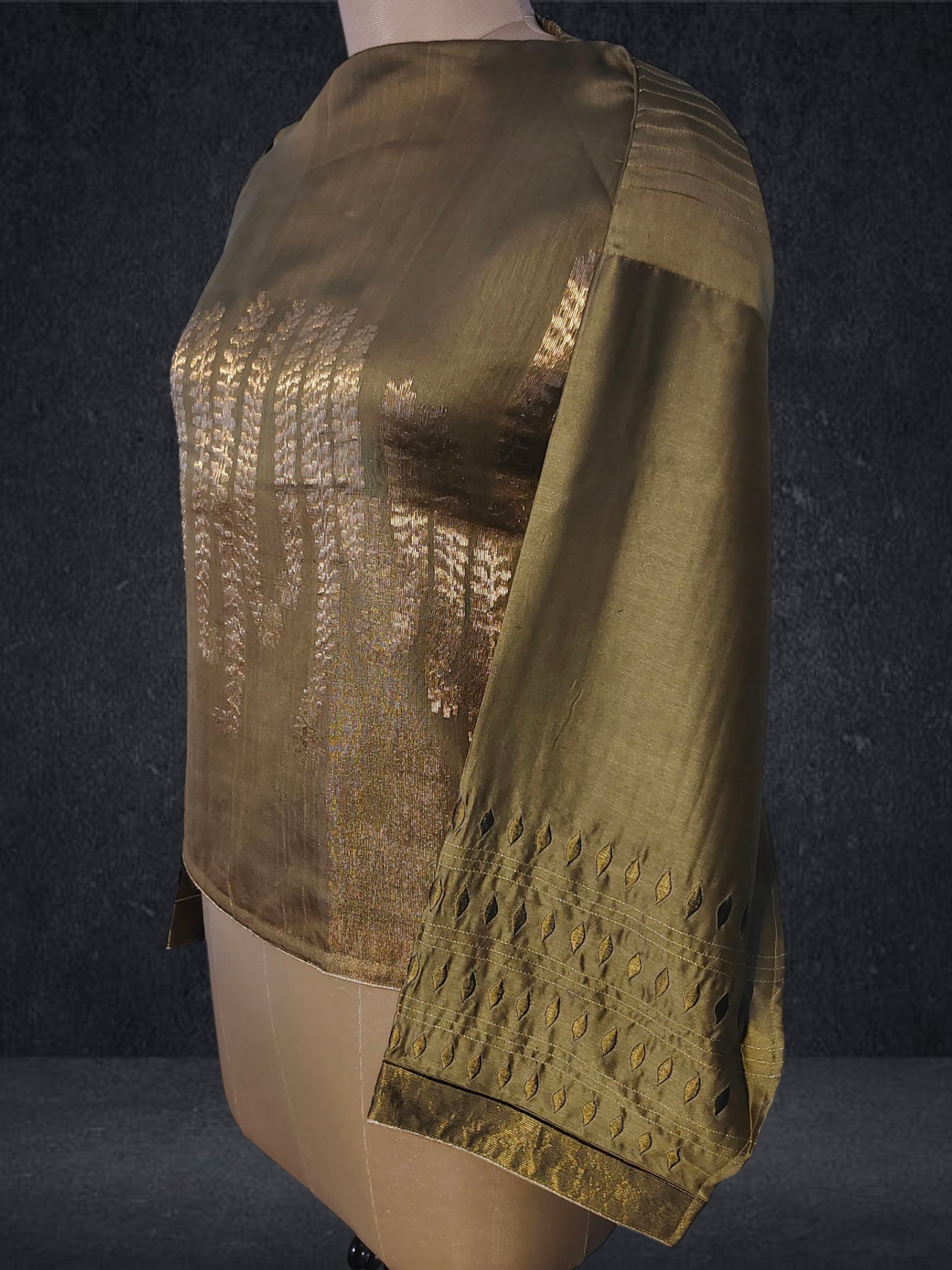 Semistitched Chanderi Ɓlouse