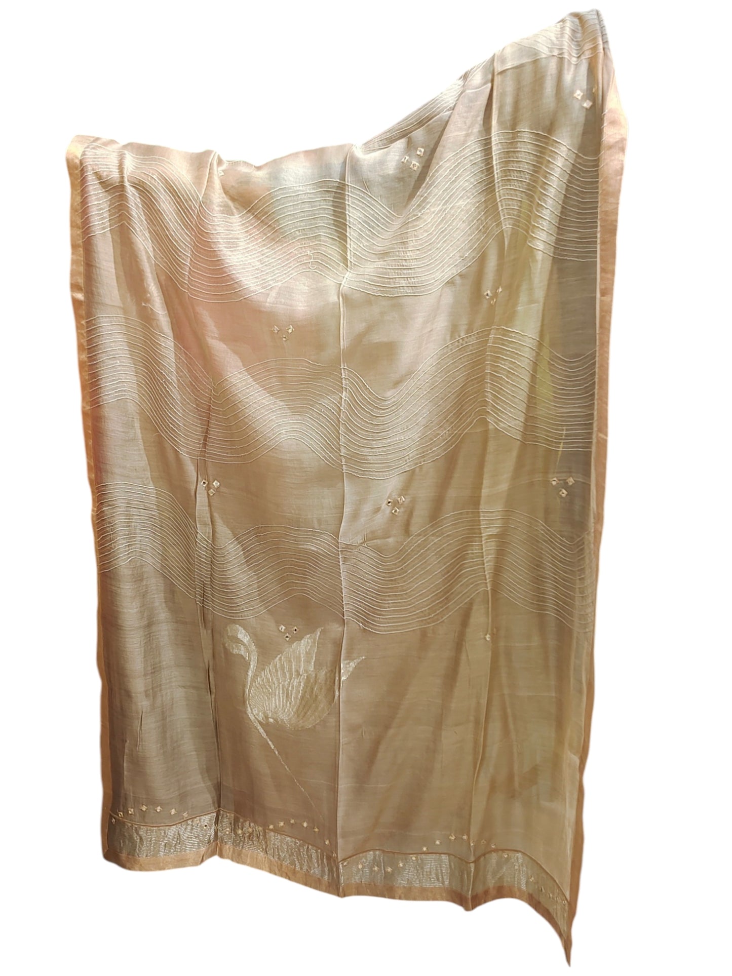 Semi Stitched Chanderi Formal Suitset