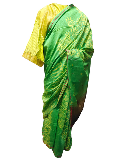Formal Chanderi Block Printed Saree