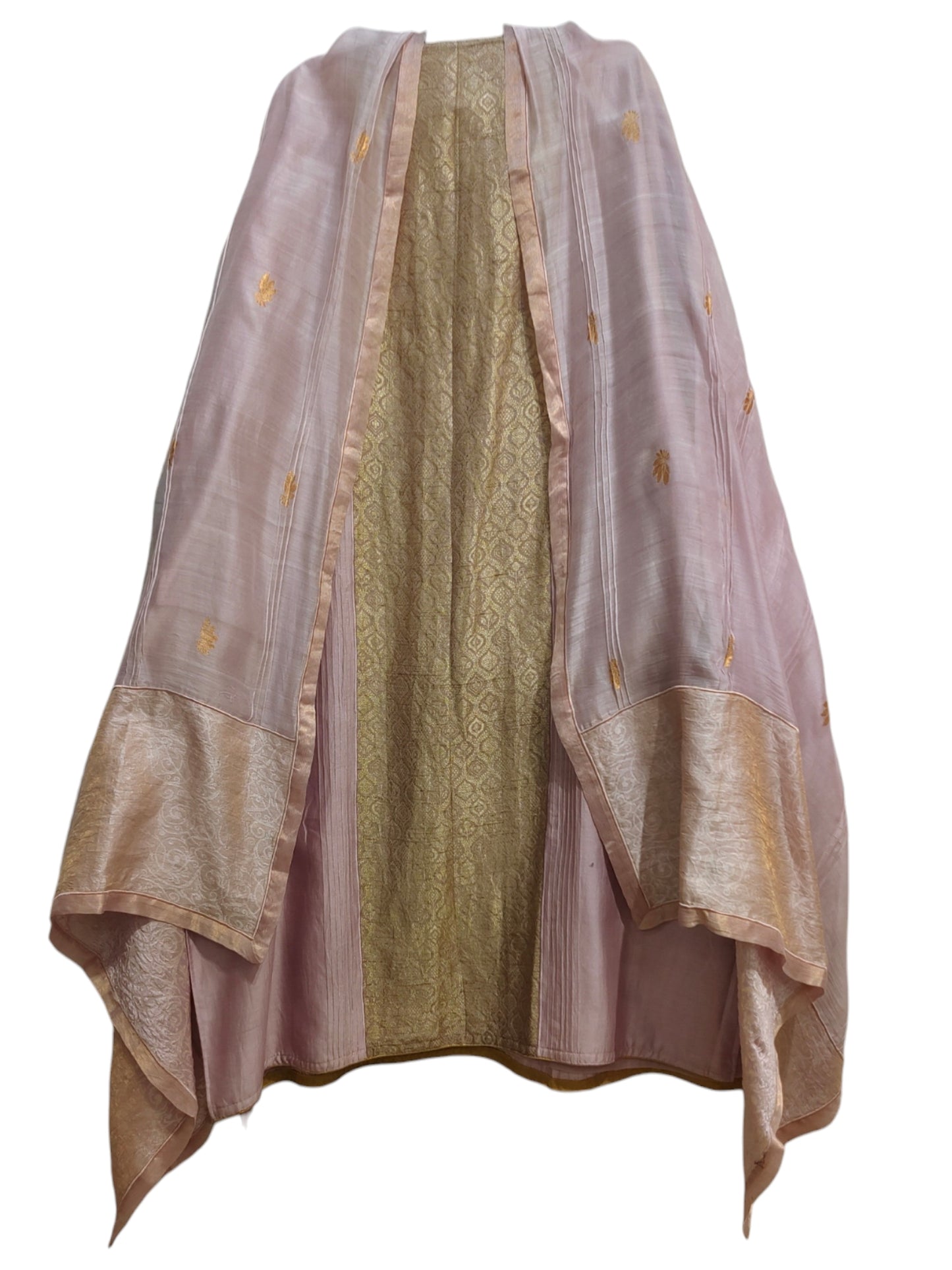 Semi Stitched Chanderi Formal Suitset