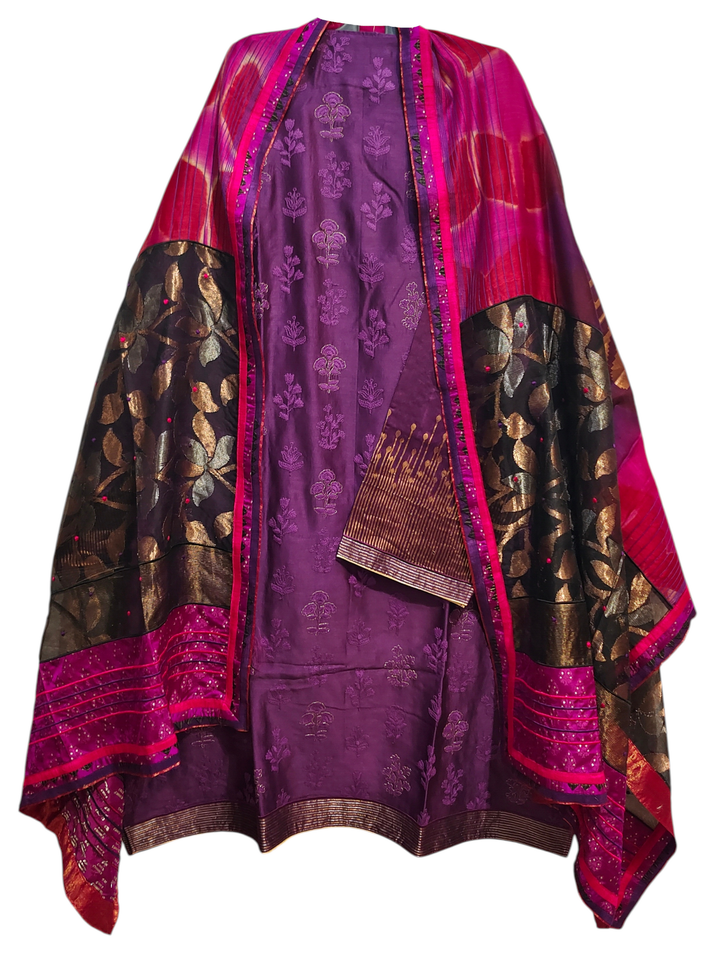 Semi Stitched Formal Chanderi Suitset