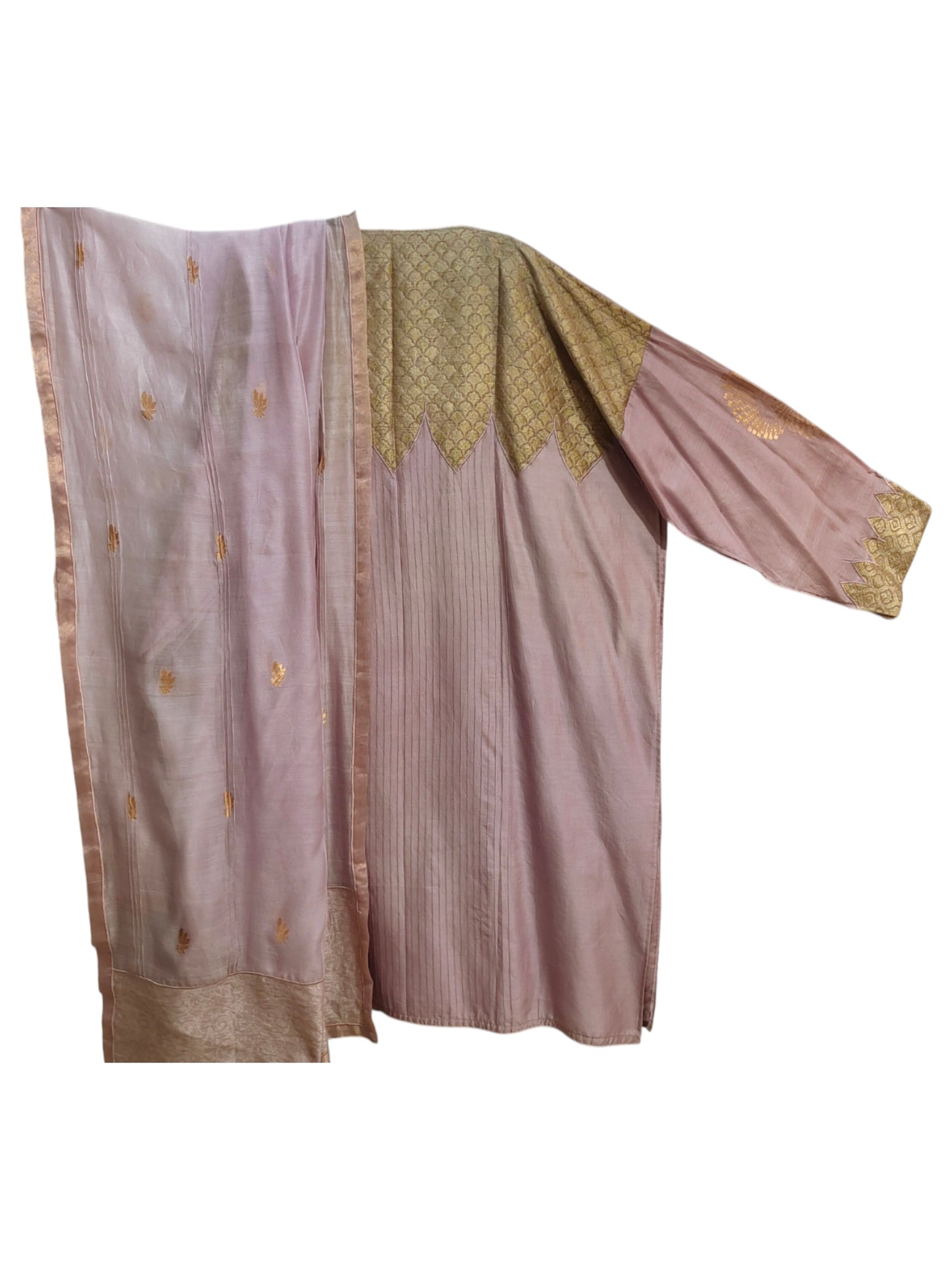 Semi Stitched Chanderi Formal Suitset