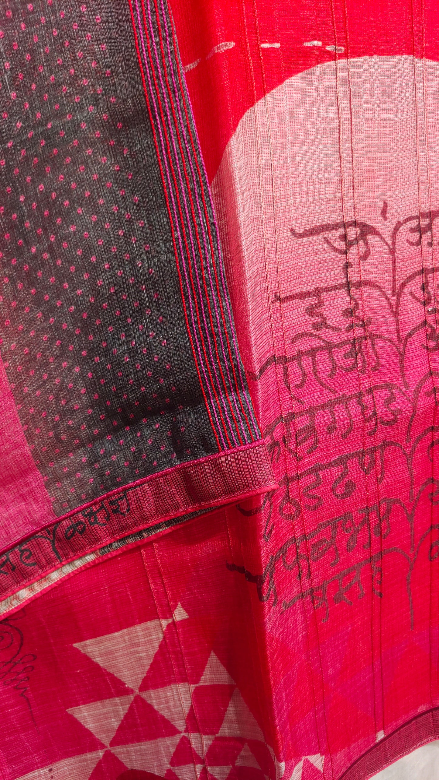 Semistitched Silk Linen Kota Digital Printed Short Tunic