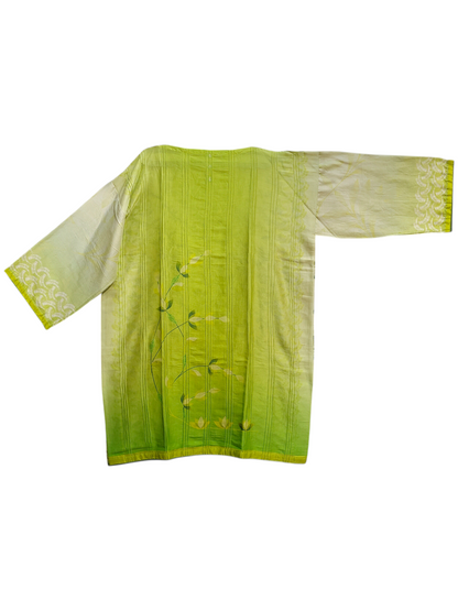 Semistitched Chanderi Digital Printed Short Tunic
