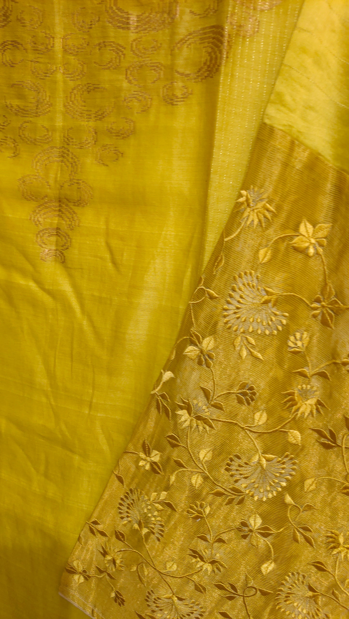 Semi Stitched Chanderi Formal Suitset