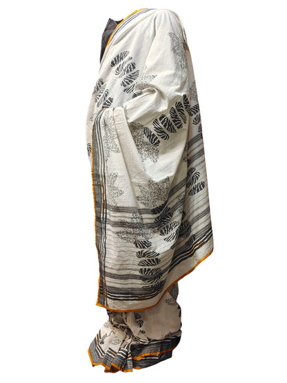 Cotton Casual Block Printed Saree
