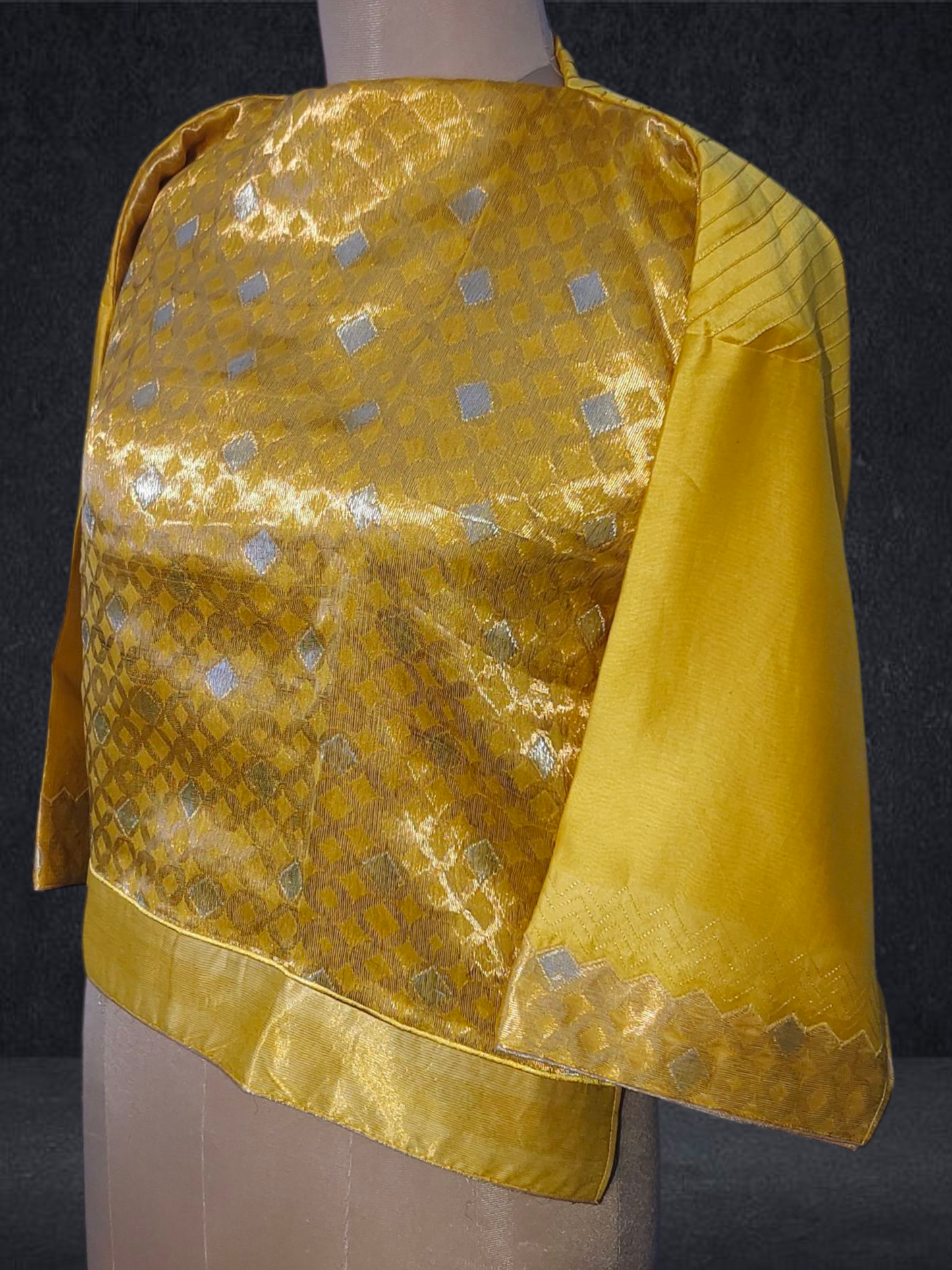 Semistitched Chanderi Ɓlouse