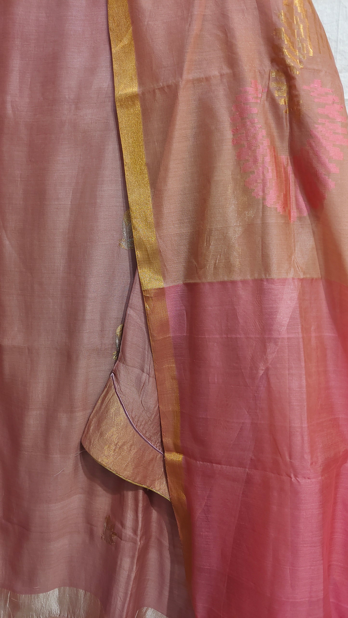 Semi Stitched Chanderi Formal Suitset