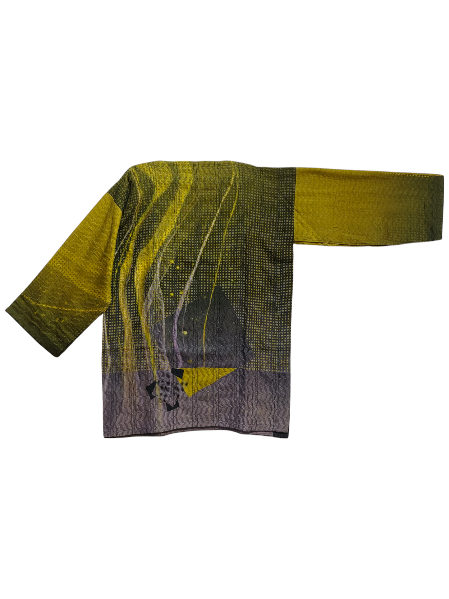 Semistitched Chanderi Digital Printed Short Tunic