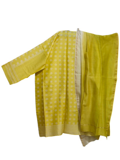 Semi Stitched Chanderi Casual suitset