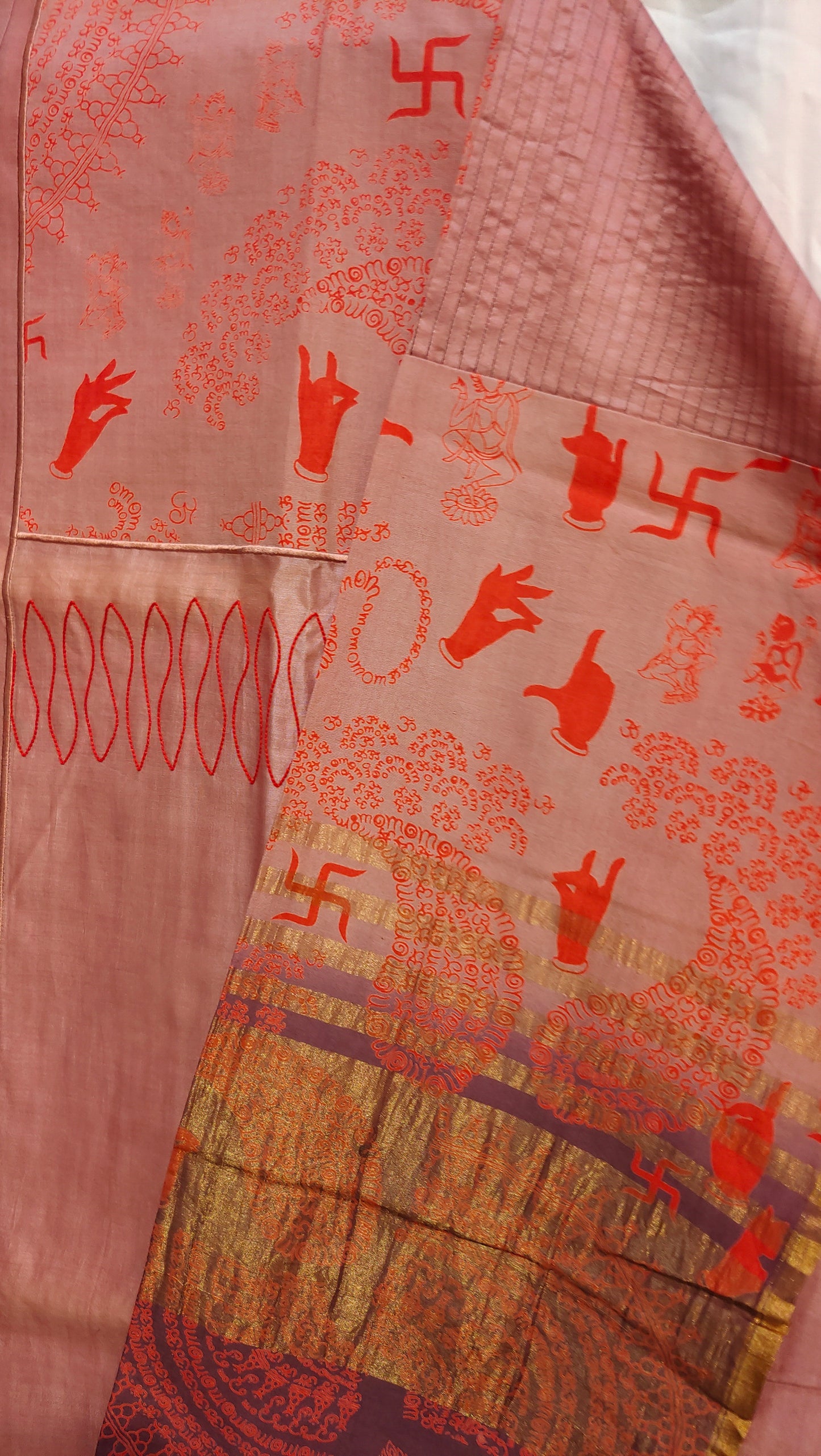 Semi Stitched Casual Chanderi Kurta