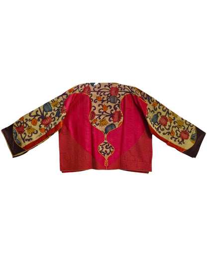 Semi Stitched Chanderi Kalamkari Blouse