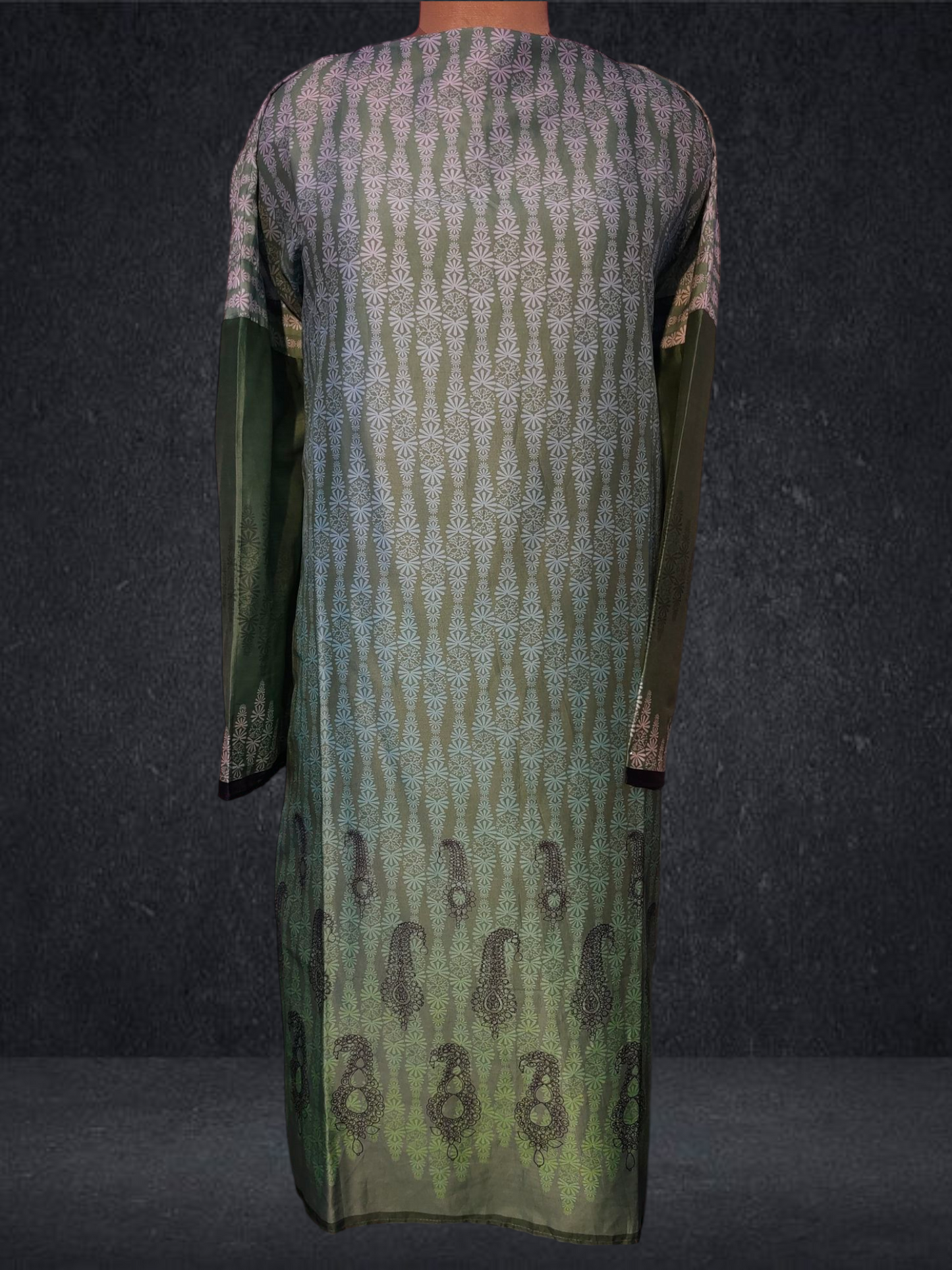 Semi Stitched Chanderi printed Kurta VISHAL KAPUR