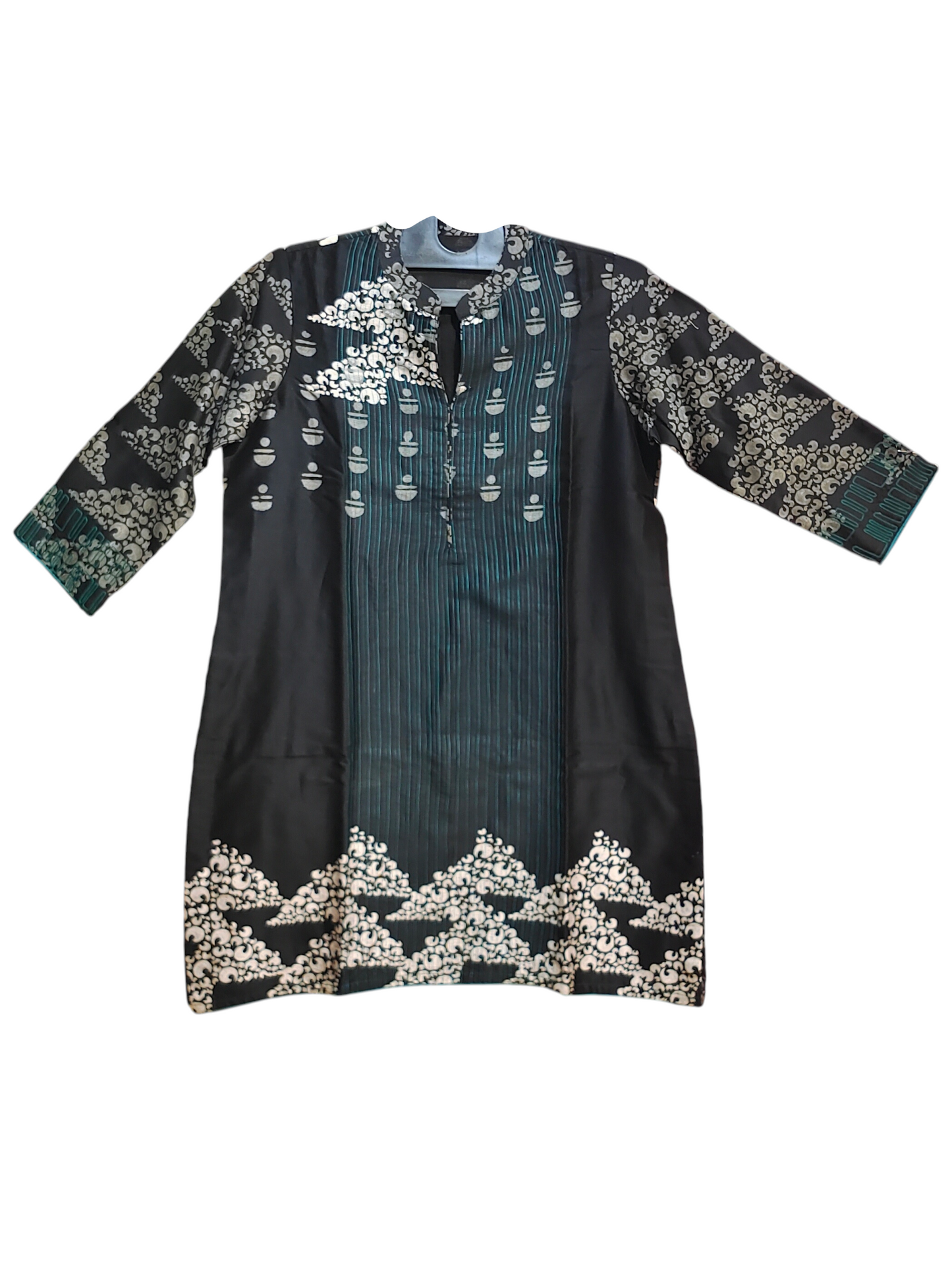 Stitched Chanderi Block Printed Tunic ready size 42