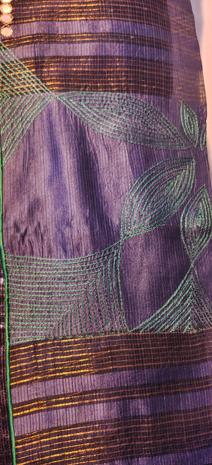 Semi Stitched Formal chanderi Suitset