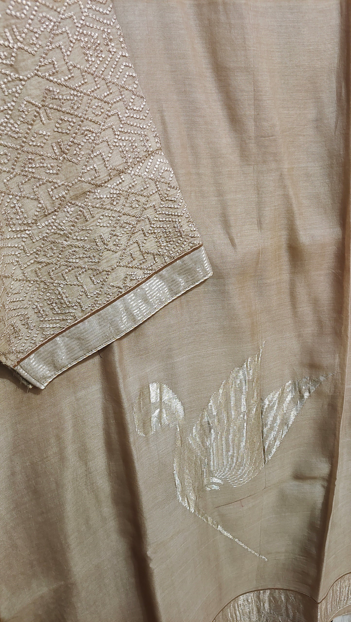 Semi Stitched Formal Chanderi Suitset