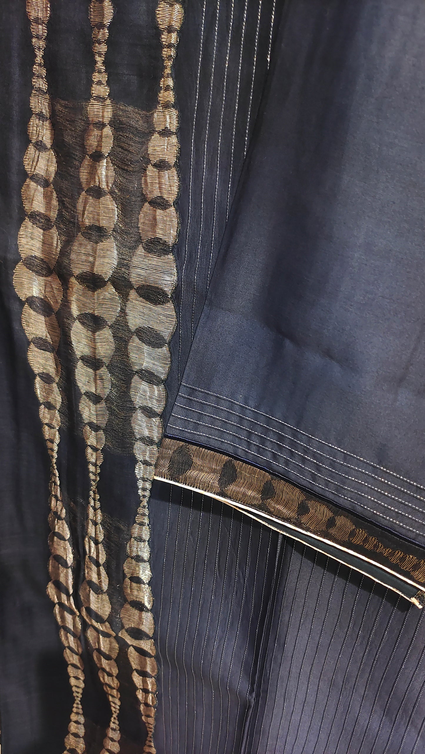 Semi Stitched Chanderi  Formal kurta