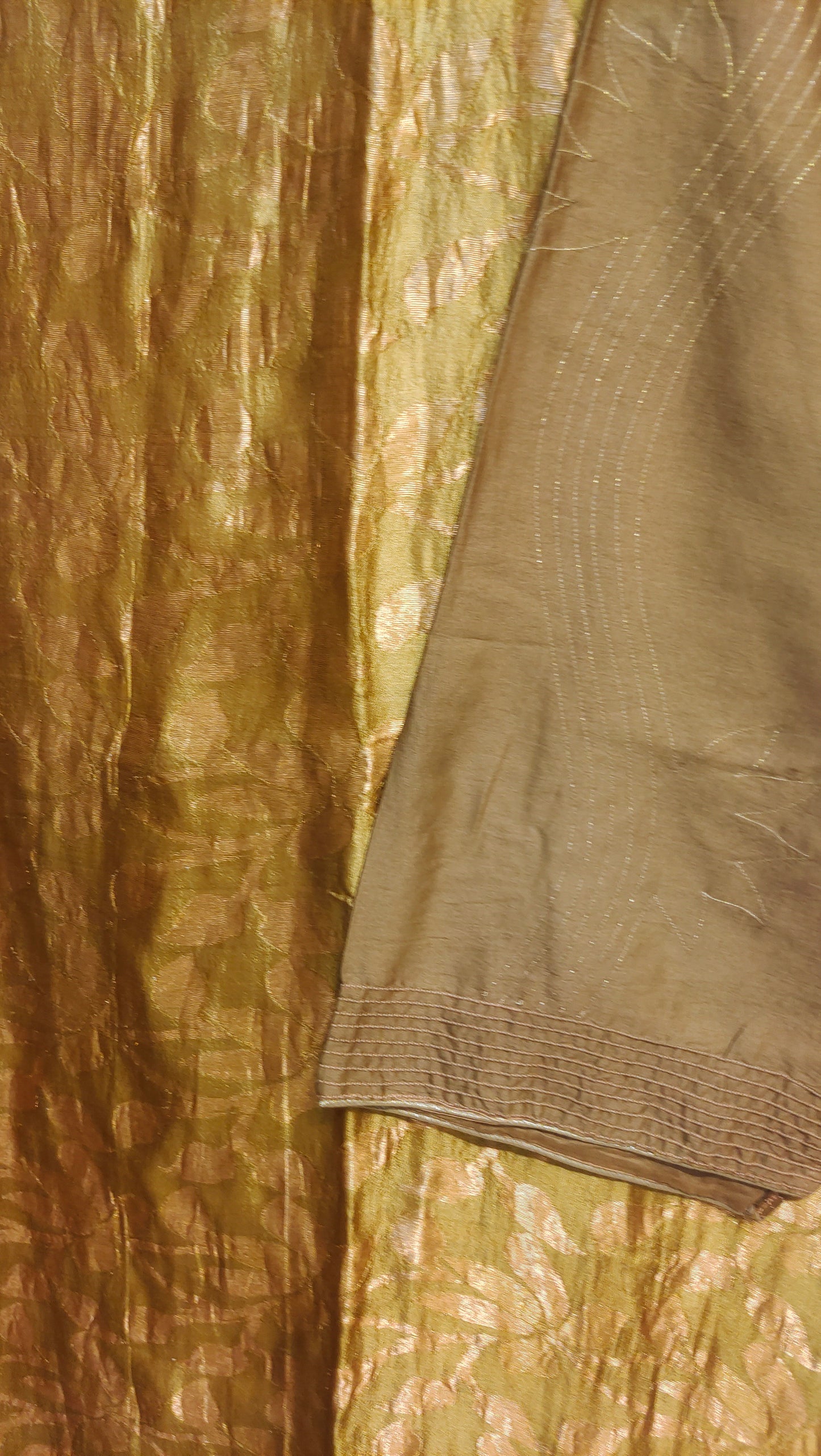 Semi Stitched Chanderi Formal Suitset