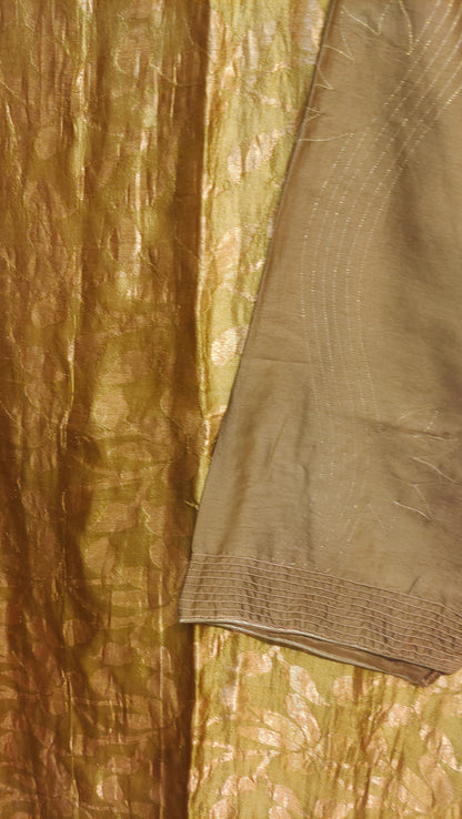 Semi Stitched Chanderi Formal Suitset