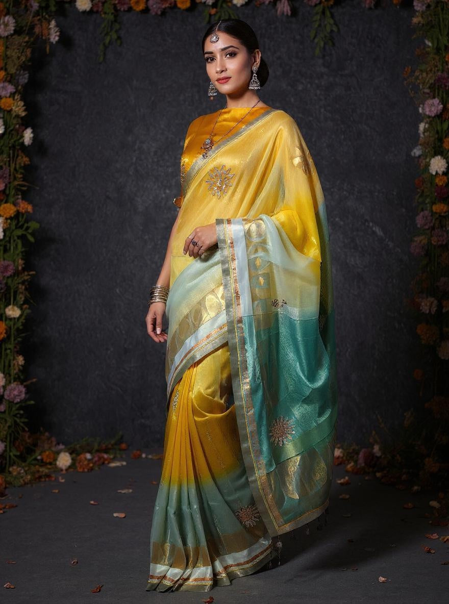 Formal Silk Chanderi Saree VISHAL KAPUR STUDIO