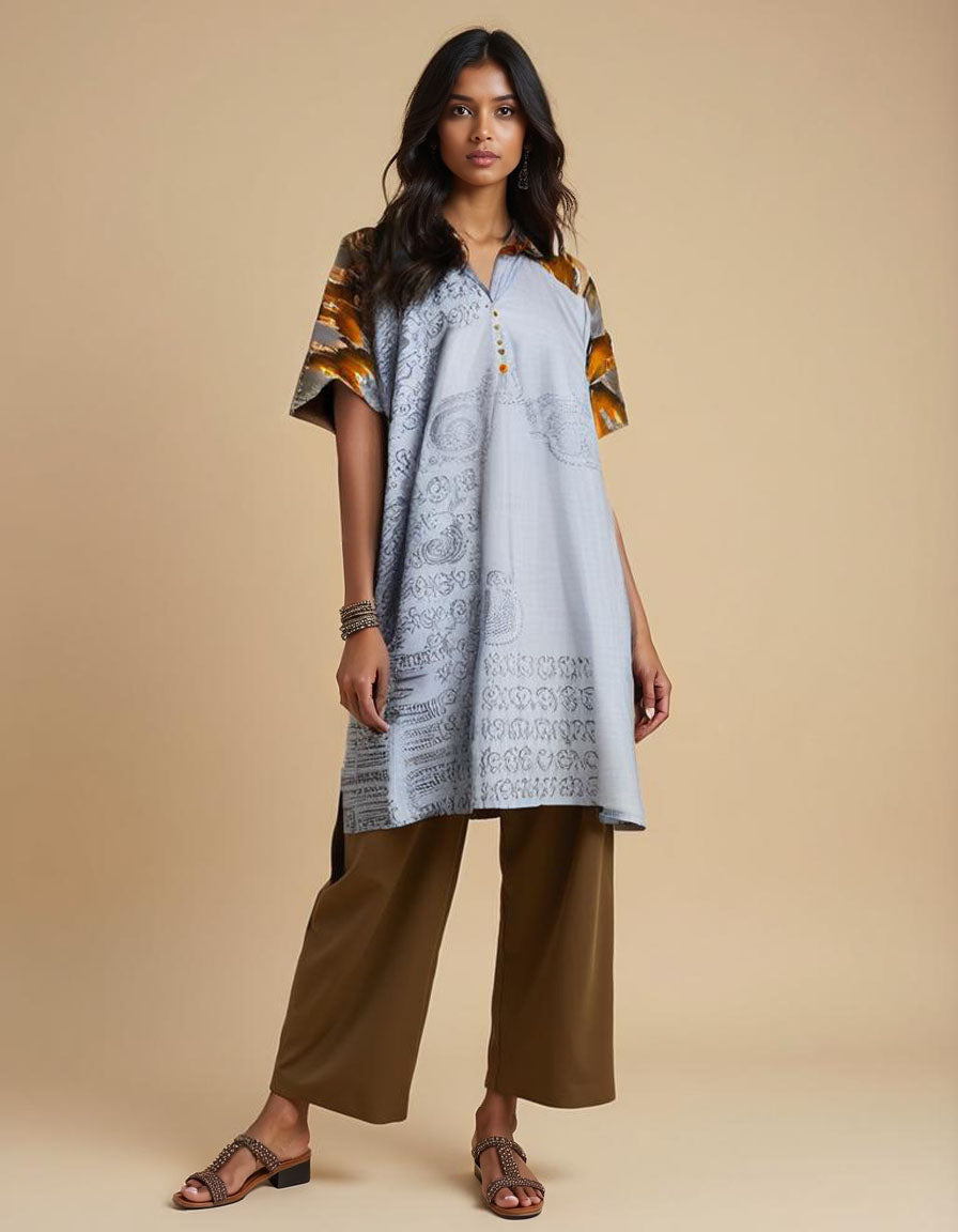 stitched Block Printed Short Tunic