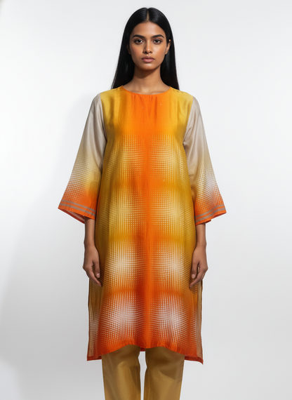 Semi Stitched Mudal Cotton Kurta