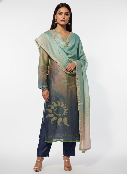 Semi Stitched Cotton Casual Suitset VISHAL KAPUR