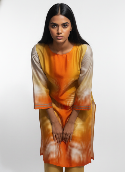 Semi Stitched Mudal Cotton Kurta