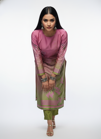 Semi Stitched Chanderi Kurta