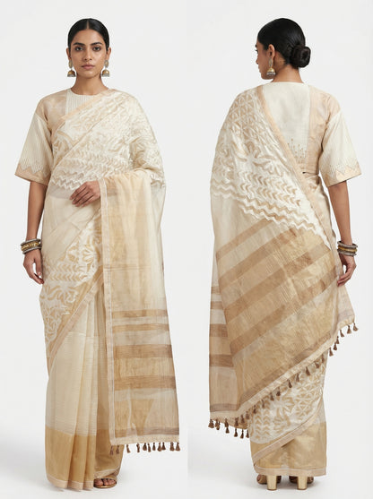 Formal Silk Katabh cutowork Saree
