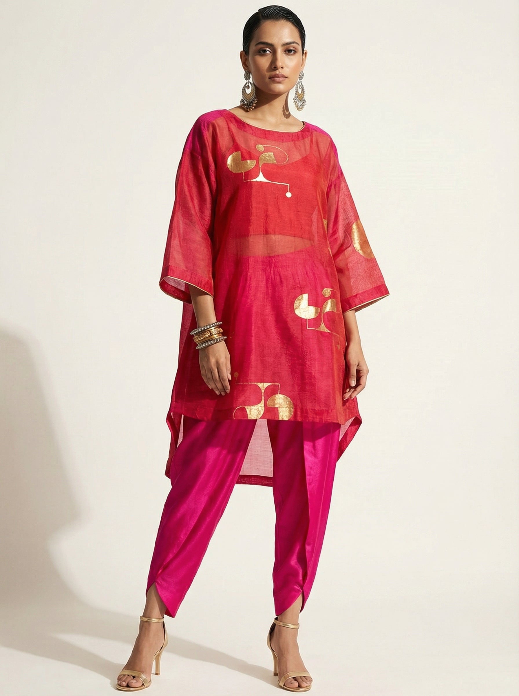 Chanderi formal tunic VISHAL KAPUR STUDIO