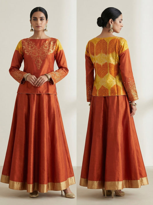 Semistitched Chanderi Ɓlouse