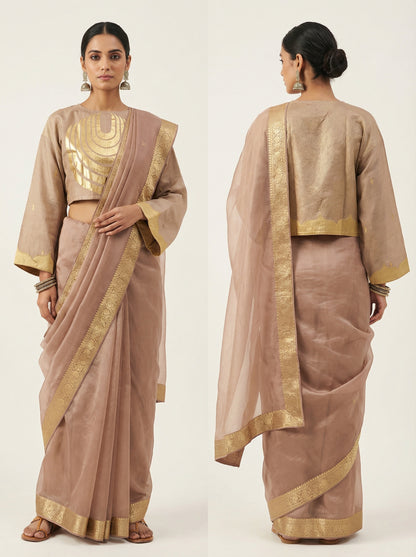 Semistitched Chanderi Ɓlouse