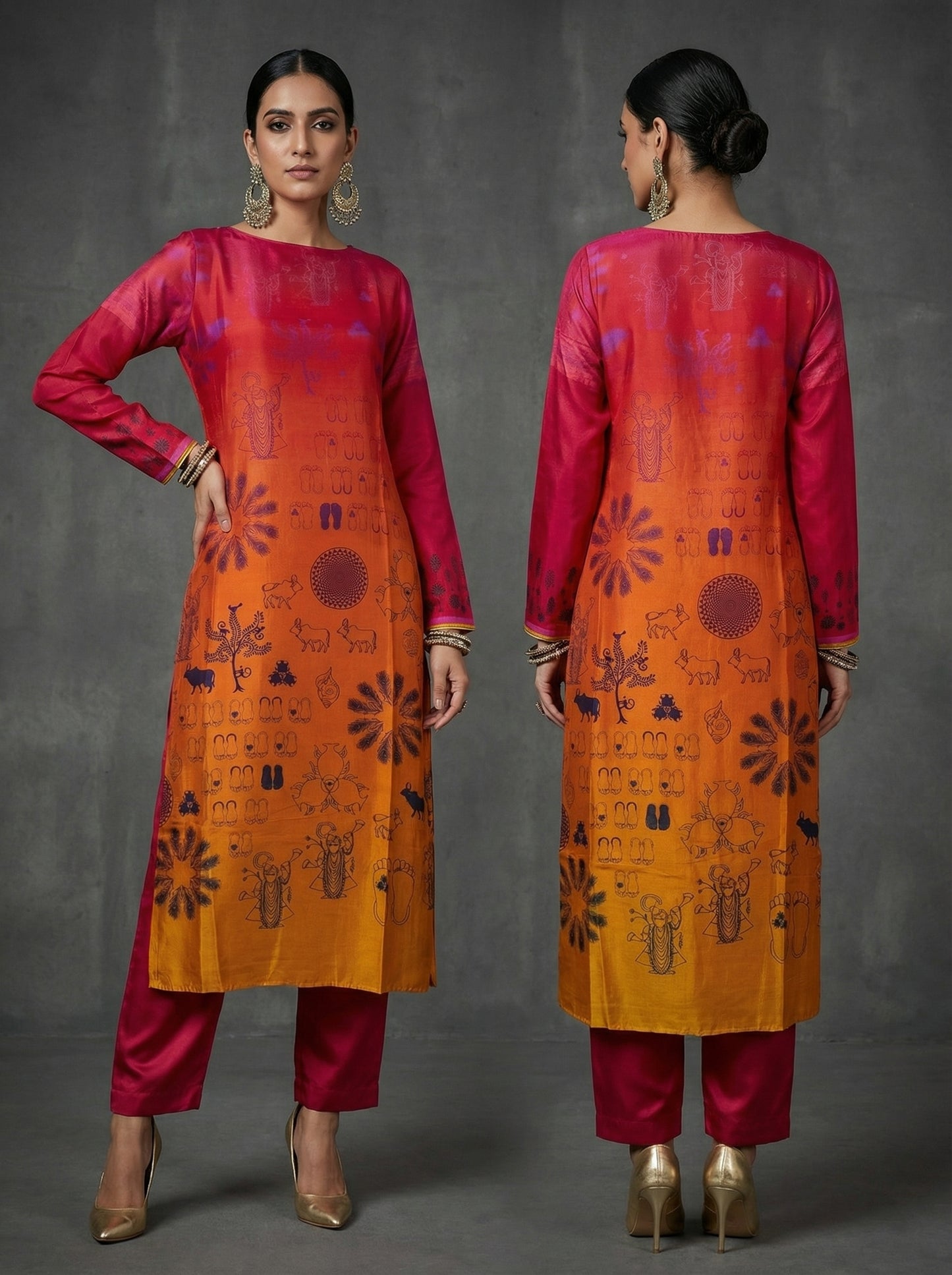 Semi Stitched Cotton modal Kurta