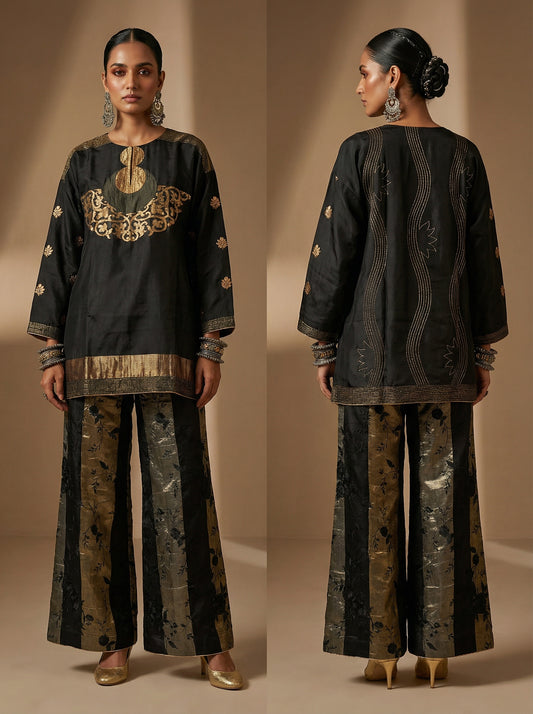 Indowestern chanderi formal coordset