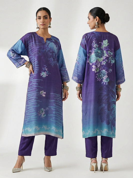 Semi Stitched Casual Chanderi Kurta