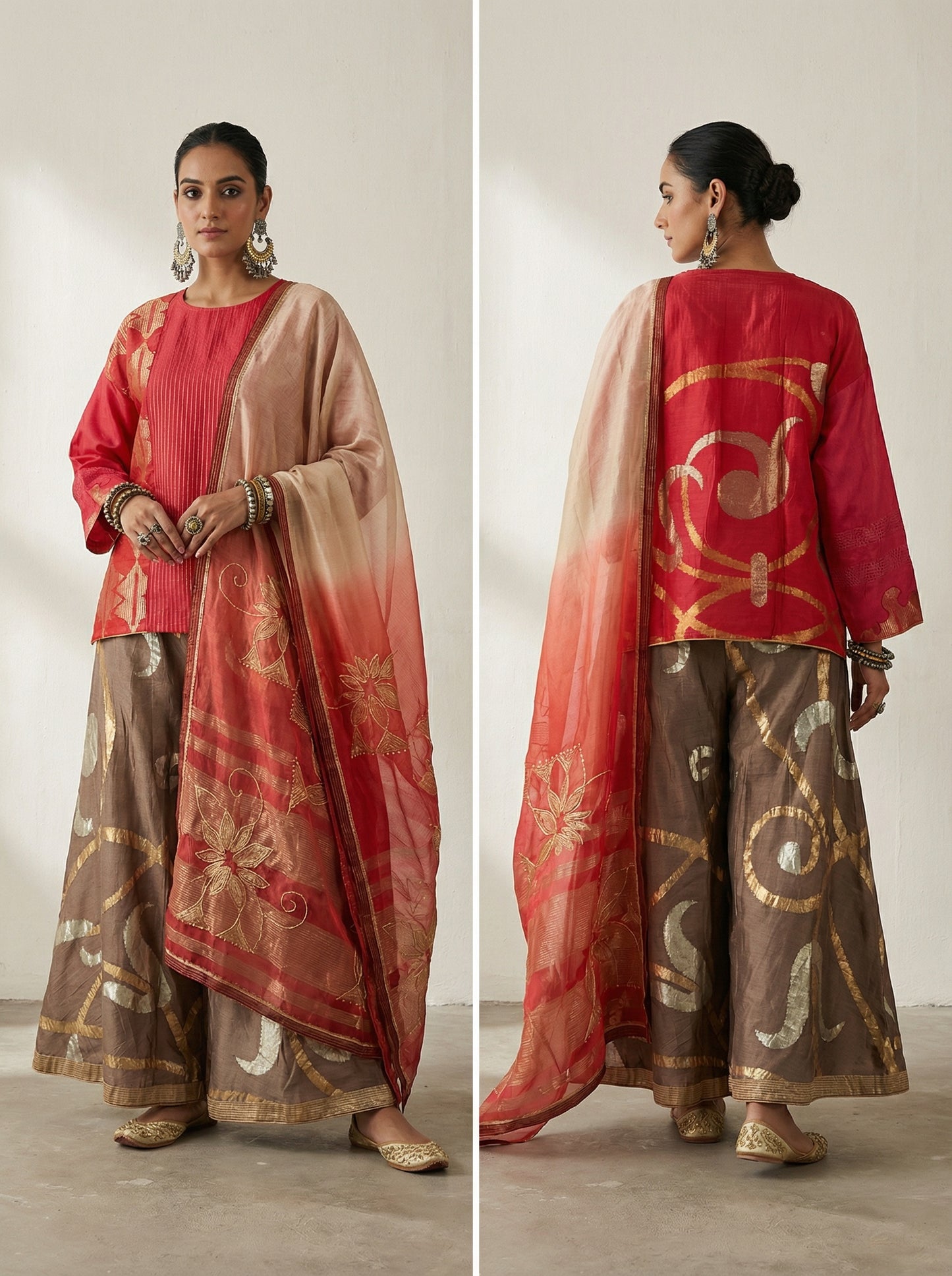 Semi stitched Formal Skirtset