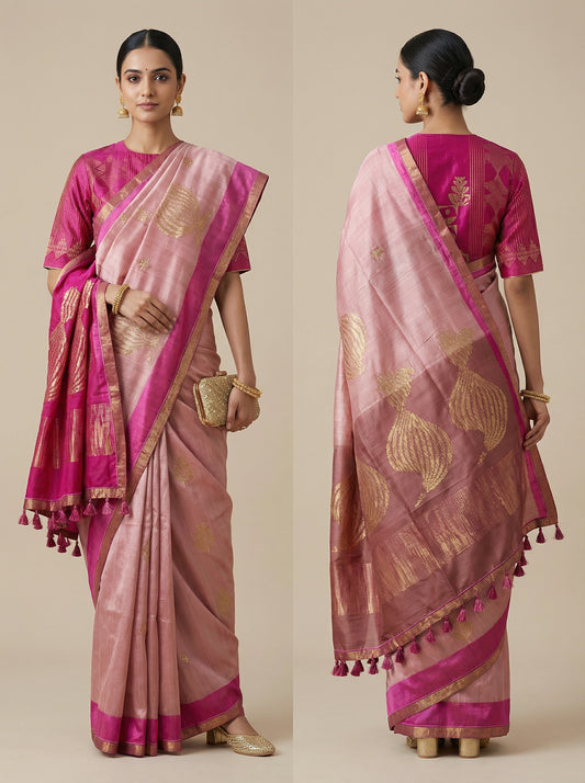Formal Chanderi Zari Woven Saree