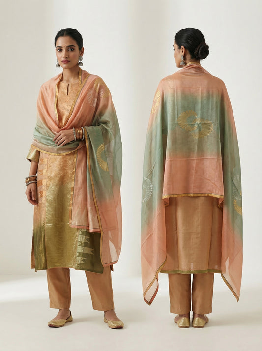 Semi Stitched Formal Chanderi Suitset