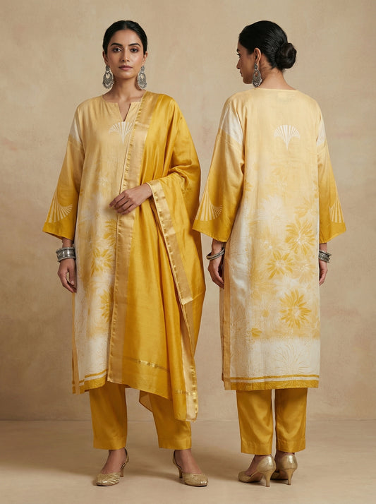 Semi Stitched Casual Cotton Lawn Suitset