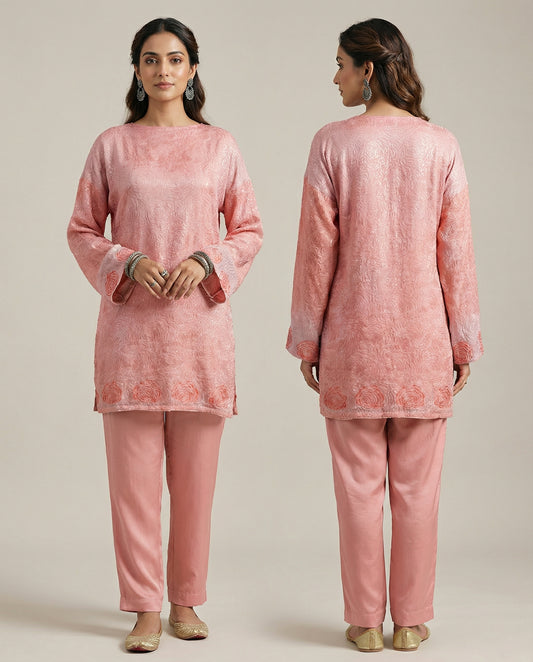 Semistitched georgette sequins ambroiderd Short Tunic