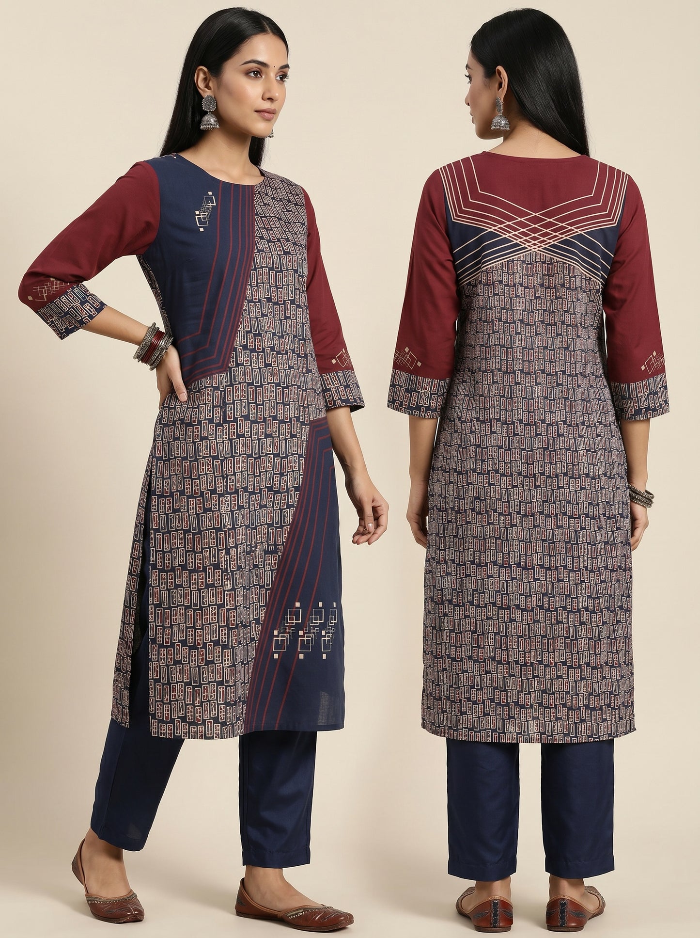 Semi Stitched Cotton Smart Casual kurta